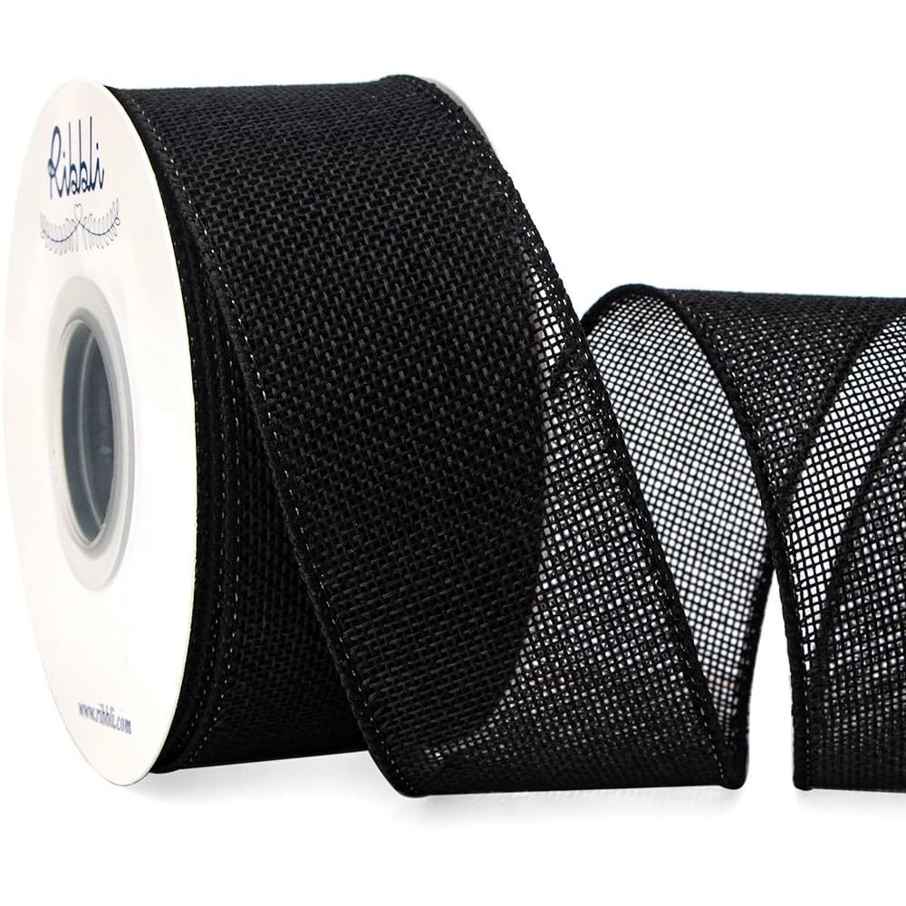 Amazon.com: Ribbli Black Wired Ribbon,2 Inch x Continuous 10